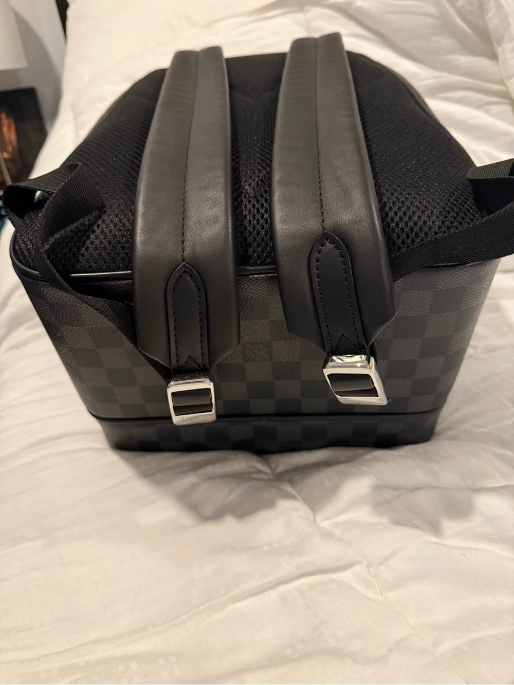 Louis Vuitton Black Damier Graphite Canvas Backpack with Silver Hardware